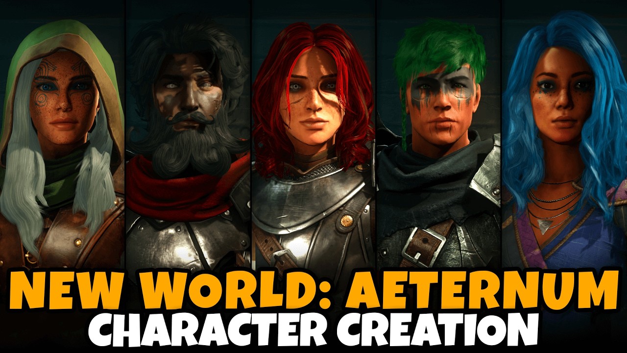 New World: создание персонажа Aeternum (мужчины и женщины, все архетипы, полная настройка и много...