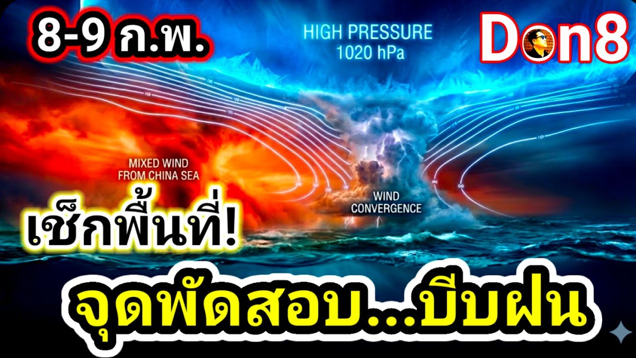 เตรียมรับมือ 'ลมผสม' ปะทะ 'ลมสุมหัว' อัปเดตพิกัดฝนถล่มรายภาควันนี้