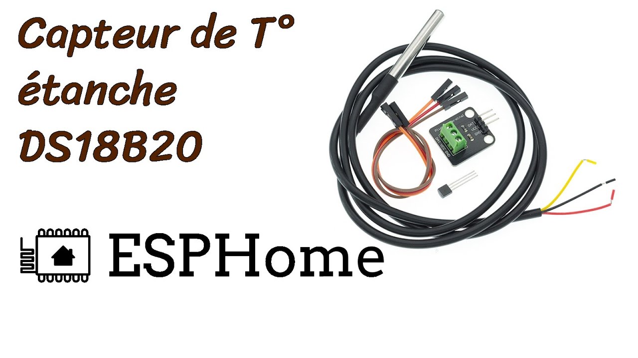 Dallas DS18B20 - capteur de temp&eacute;rature &eacute;tanche avec ESPHome