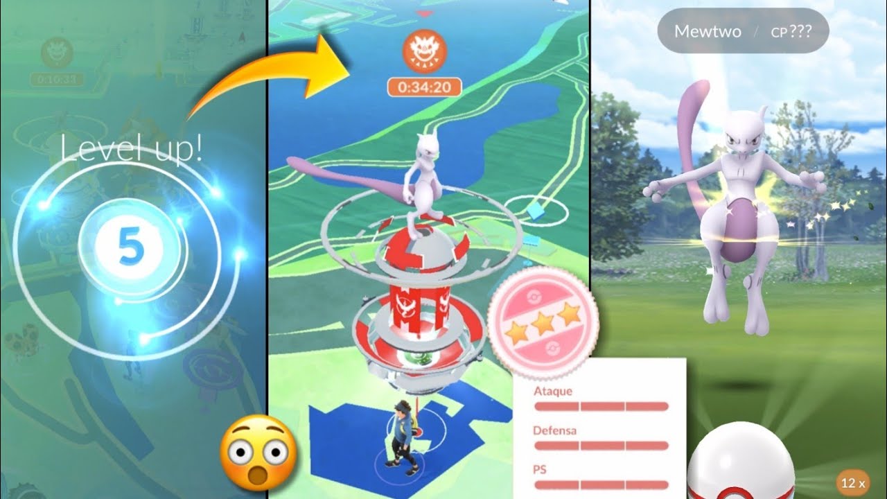 😮OMG!! Level 5 caught 100iv mewtwo on first raid in pokemon go.
