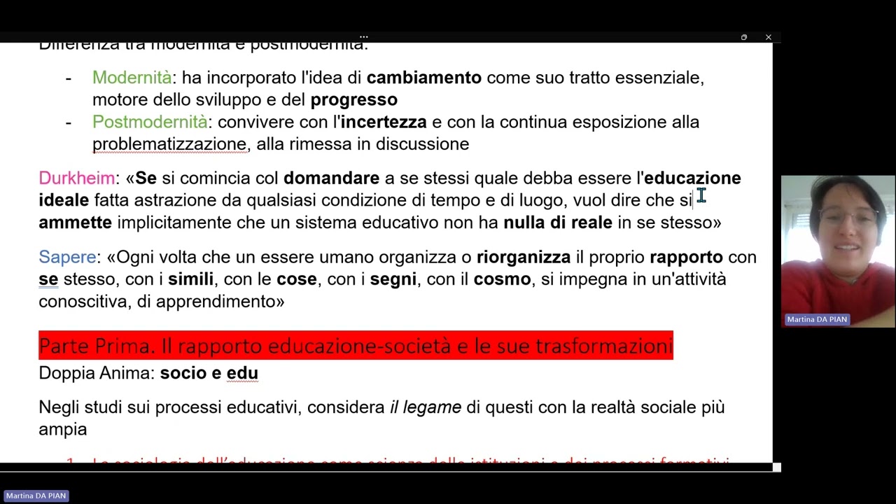 Che cos'è la sociologia dell'educazione? (Riassunto Besozzi 1)
