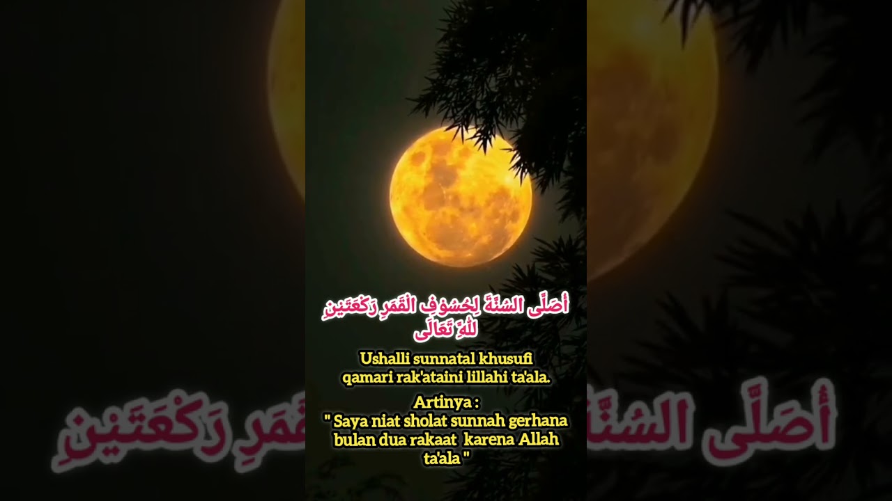 Niat Sholat Gerhana Bulan #short #shortvideo