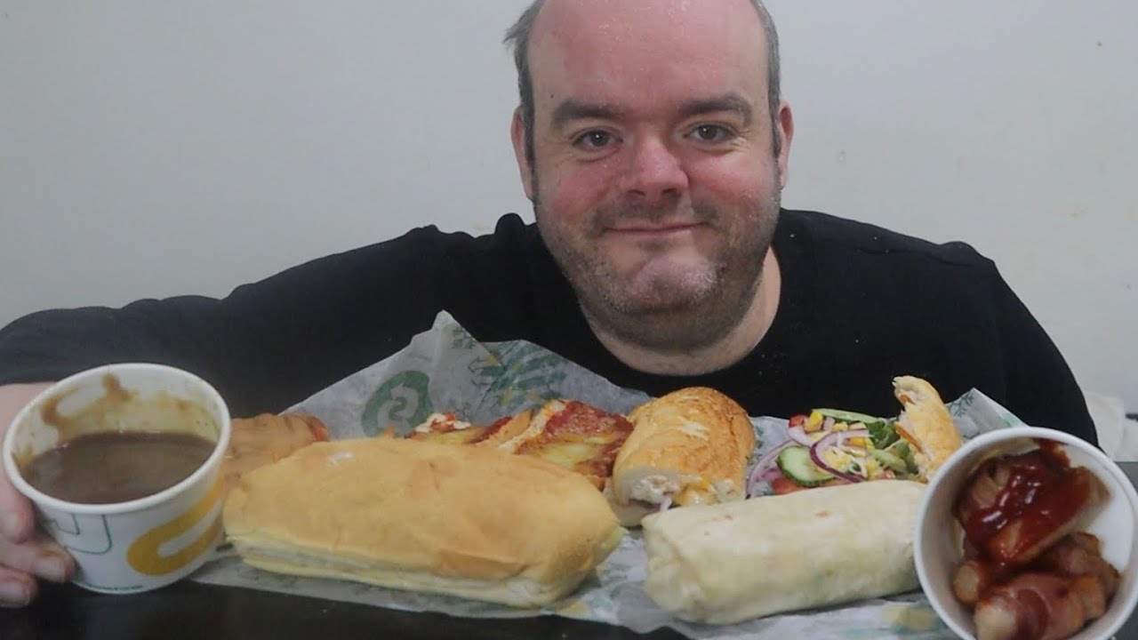Subway trying the Christmas sub uk mukbang