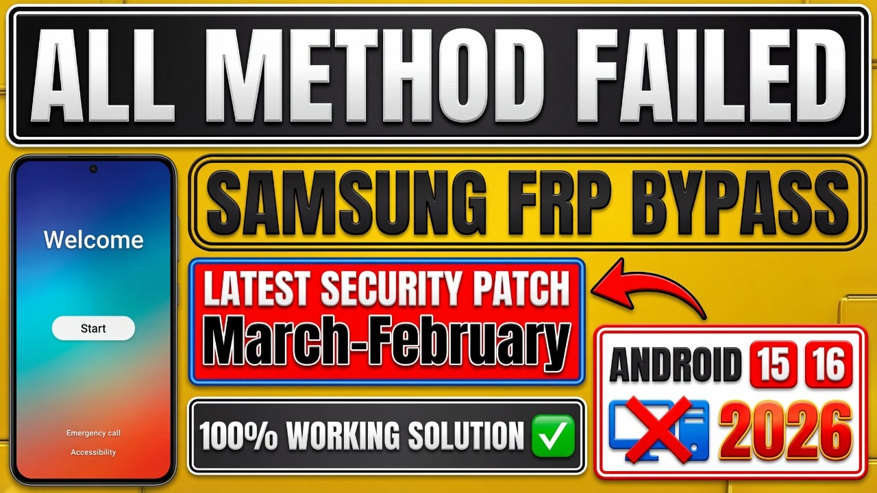 🔓 How To Samsung FRP Bypass Android 15-16 Latest Patch | 100% Working Method 📱 No PC 2026