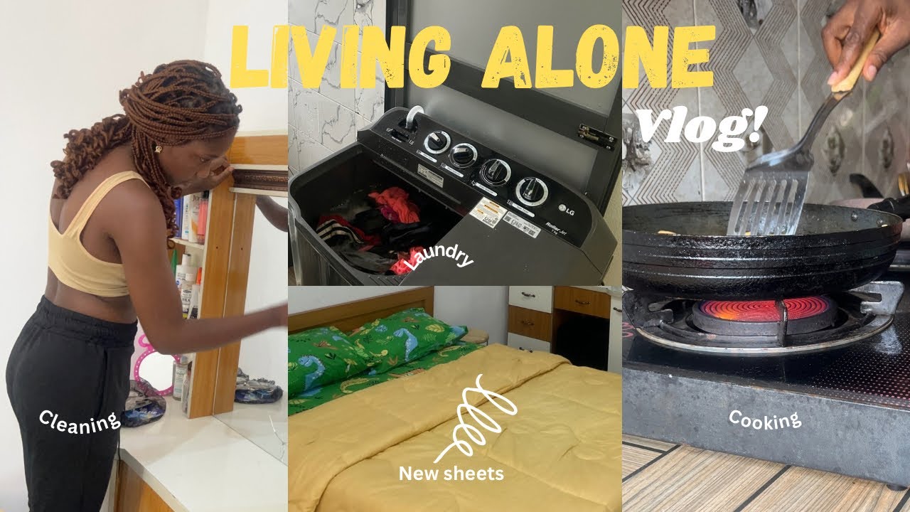 🌱Living alone: a realistic Saturday in the life of a Nigerian girl|Laundry, Movie date, Cooking
