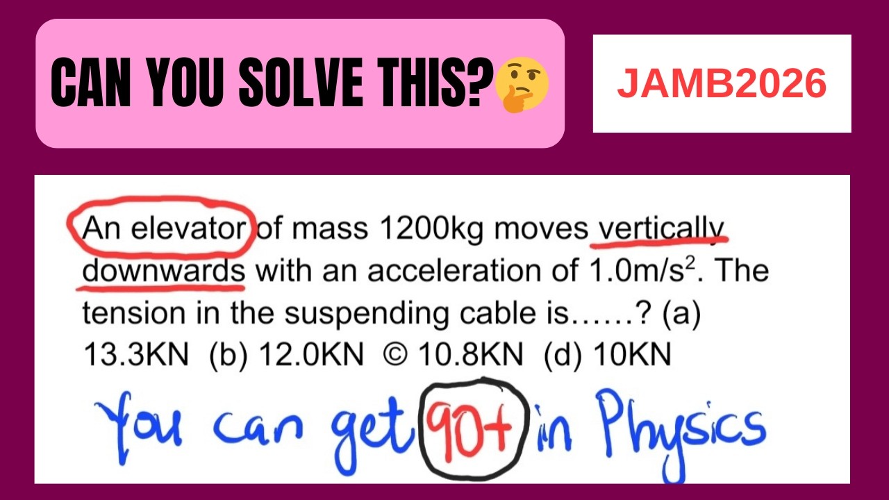JAMB PHYSICS 2026: This Elevator Question Is REPEATED  Every Year – Don’t Miss It!  #jambphysics