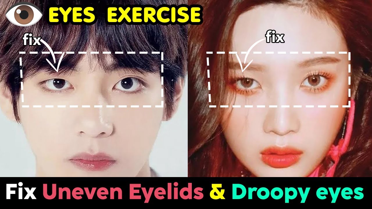 👀 Eyes Exercise | Fix Uneven Eyelids, Uneven Eyes, Lift one Droopy eyelid | Get double eyelids equal