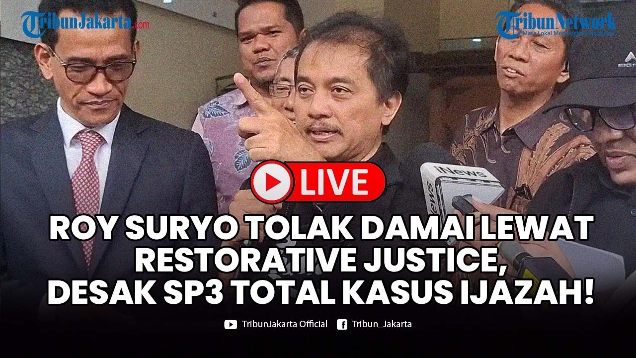 🔴LIVE: SIKAP TEGAS ROY SURYO: Tolak Jalur Damai, Tuntut Polri Hentikan Kasus Demi Hukum!