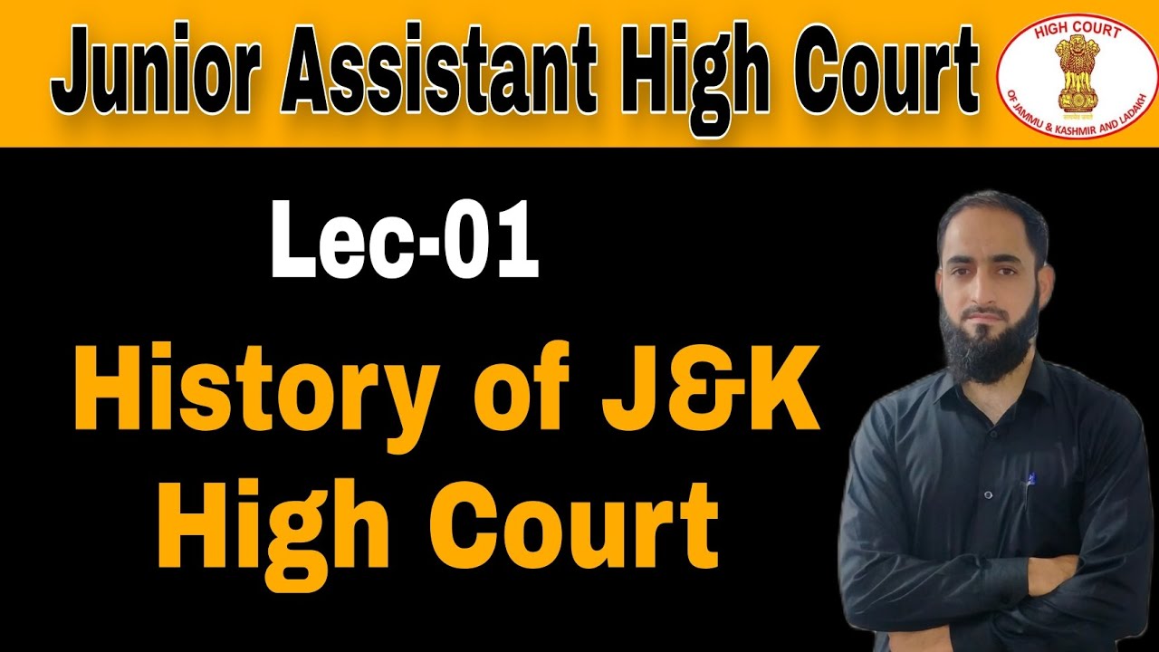 Lec-01 Junior Assistant J&K & Ladakh High Court