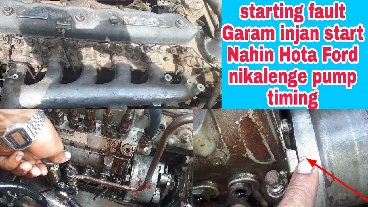ISUZU 6bg1 6bb1mt11 diesel engine starting fault and solution pump timing advance retire pump kholna