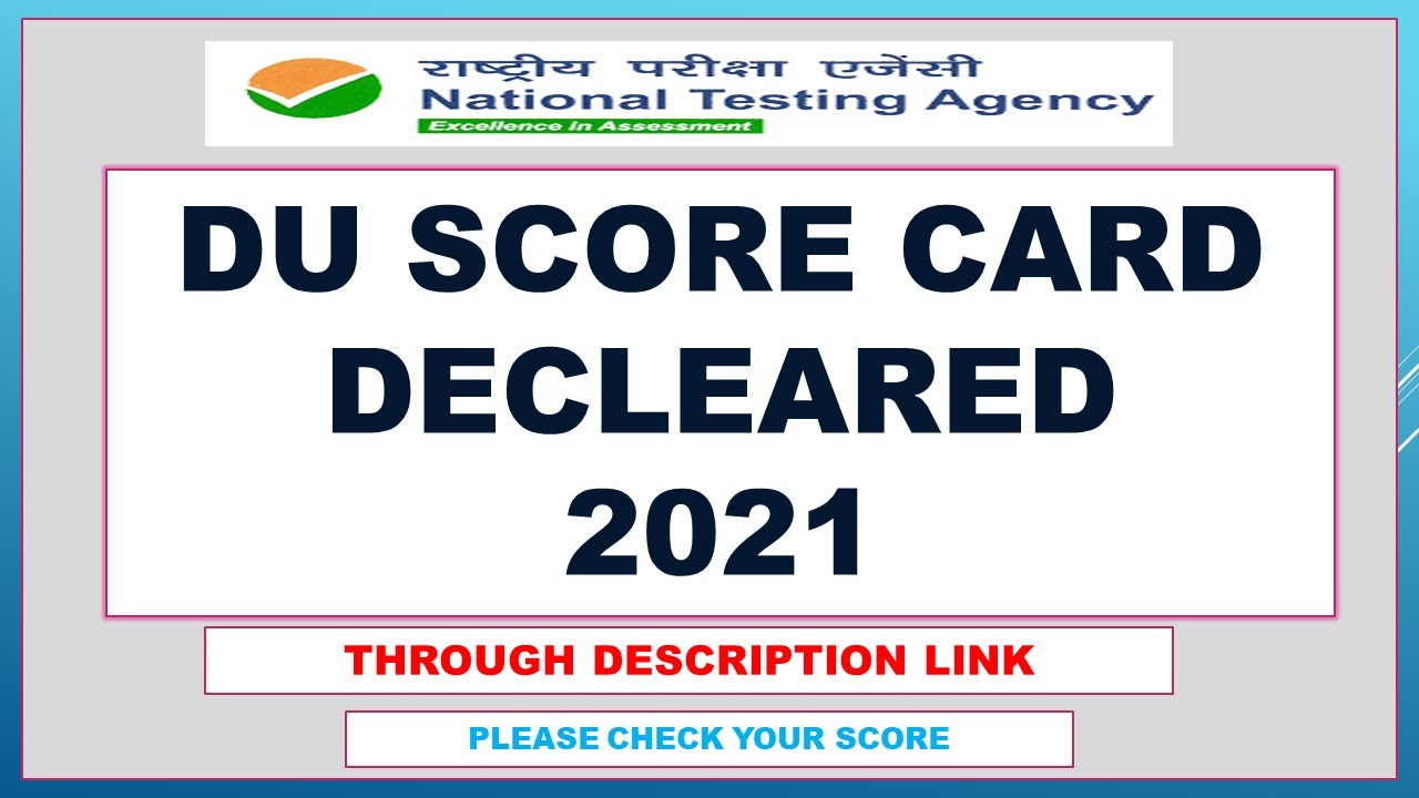 DU Score Card | DUET Score card Released | How To Check DU Score Card | DU Entrance