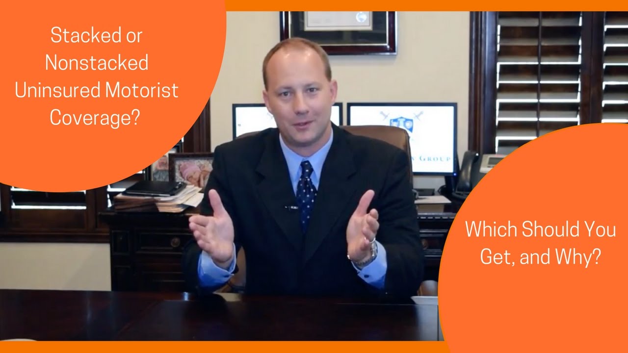 What is the difference between stacked and non-stacked uninsured motorist coverage?