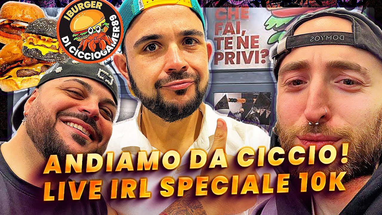 Vado al FAST FOOD di CICCIOGAMER con JOK3R e KEKKO *LIVE IRL SPECIALE 10K*