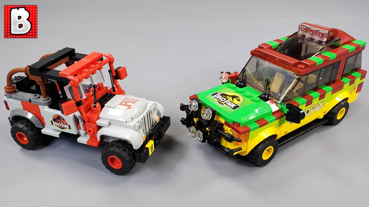 LEGO Jurassic Park Jeep and Ford Explorer! Minifig Scale | Full Review