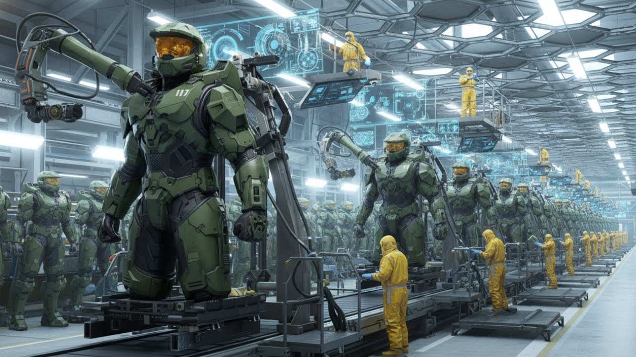 Inside the Halo Factory — Mass-Producing the $10 Million Mjolnir Mark VI Armor (Full Process)