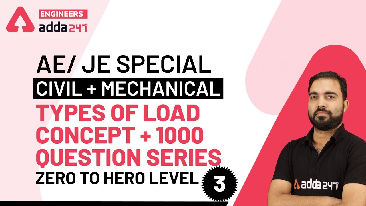 SOM | Types of Load  | load classification for SSC-JE |AE  (Lec 3) | Civil + Mechanical |