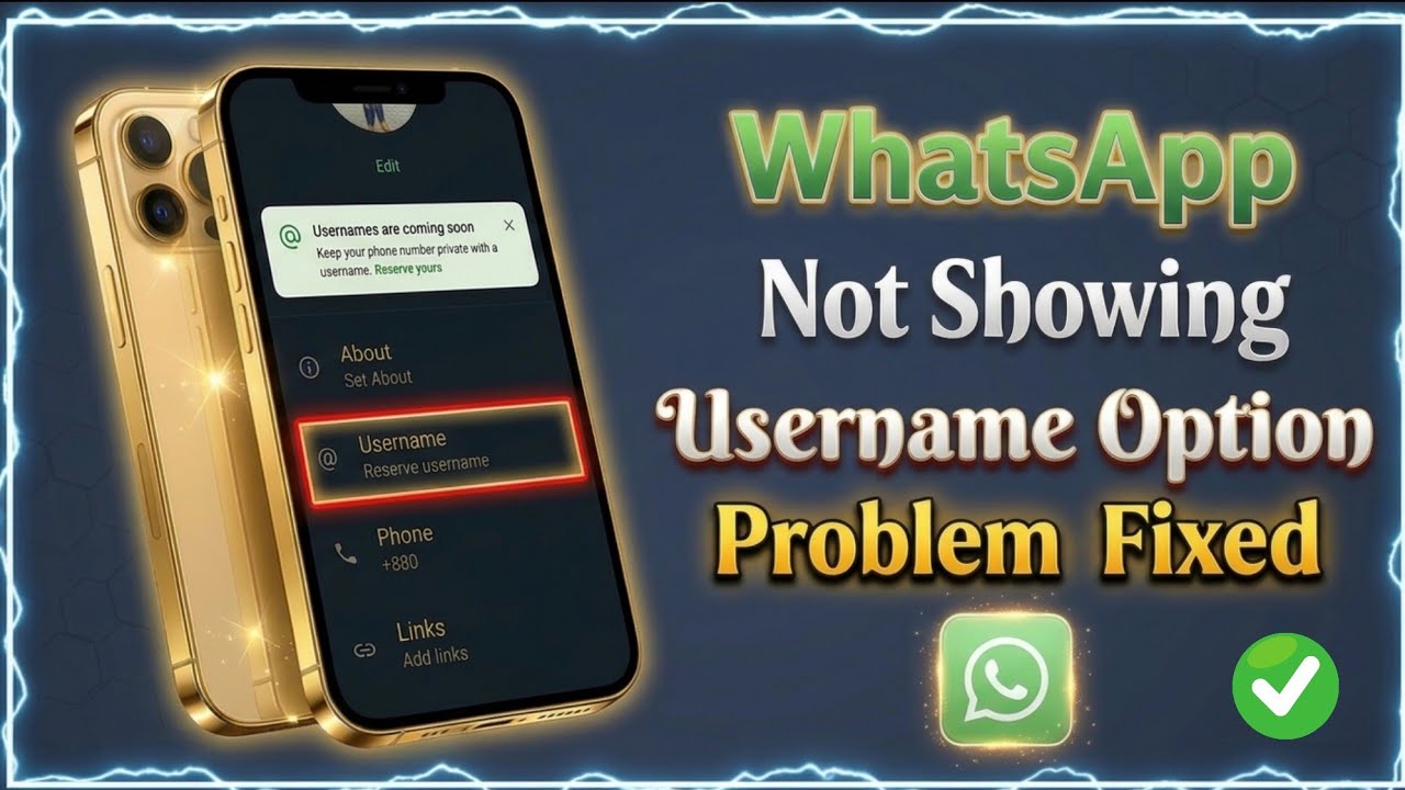 WhatsApp Username Option Not Showing? Fix Reserve Username Feature Not Showing (New Update)
