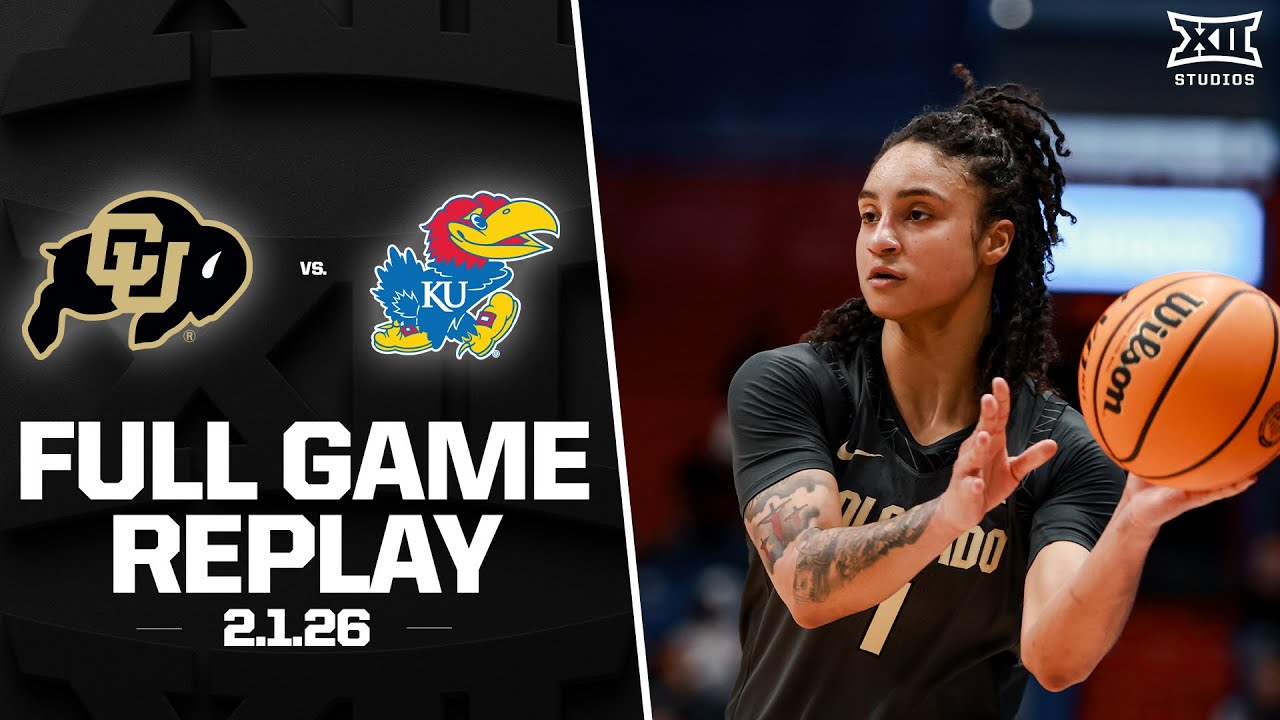 Colorado vs. Kansas Full Game Replay (2.1.2026) | 2025-26 Big 12 Women's Basketball