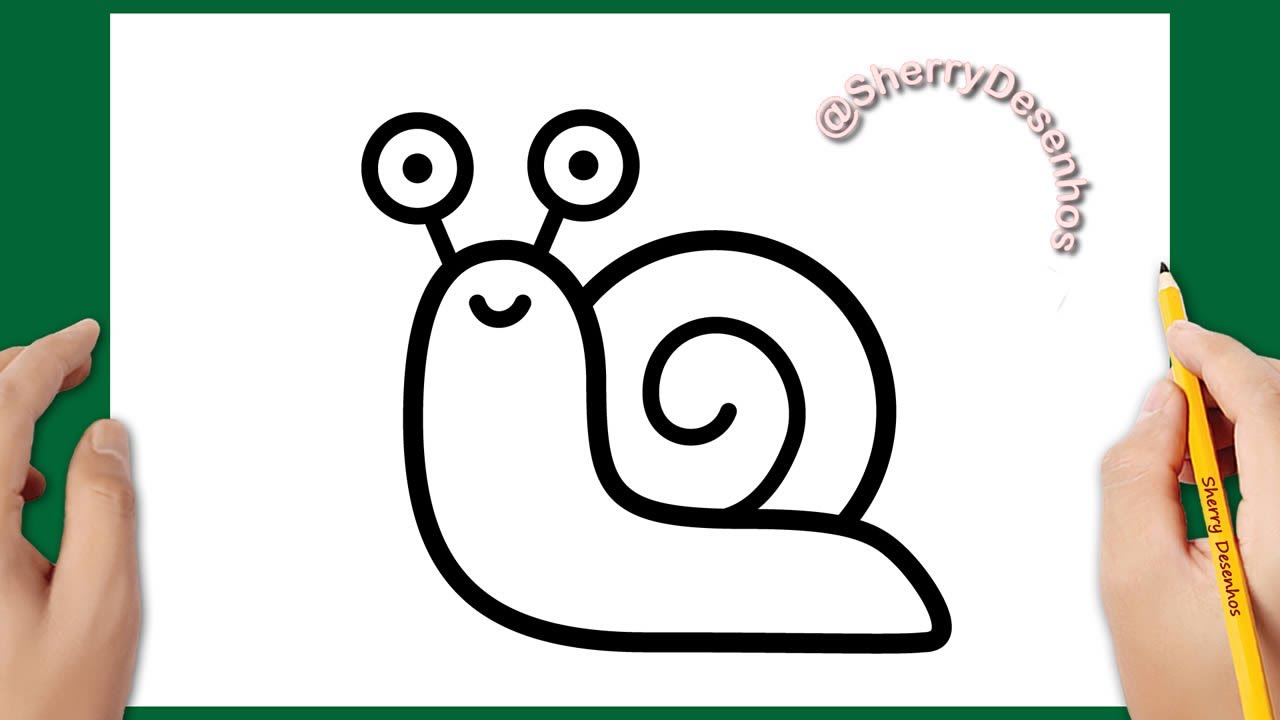 COMO DESENHAR UM CARACOL FÁCIL