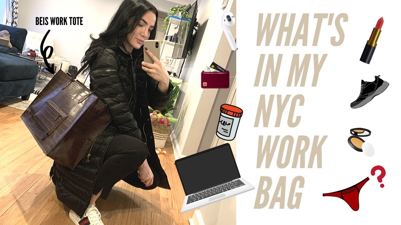 WHAT'S IN MY (NYC) WORK BAG! // BEIS WORK TOTE
