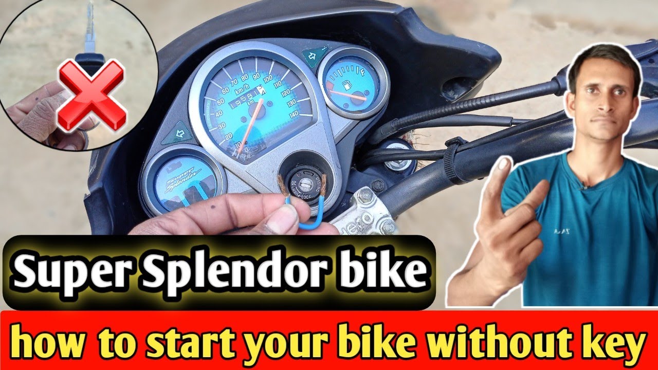 how to start your bike without❌ बिना चाबी के बाइक कैसे स्टार्ट करें Hero super Splendor bike😱