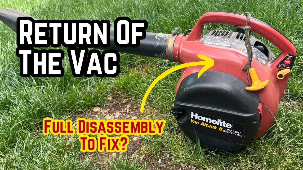 Pull Cord Replacement & Tuning Tweaks — Homelite Vac Attack II Leaf Blower