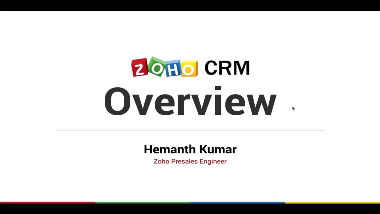 Webinar: Zoho CRM Overview
