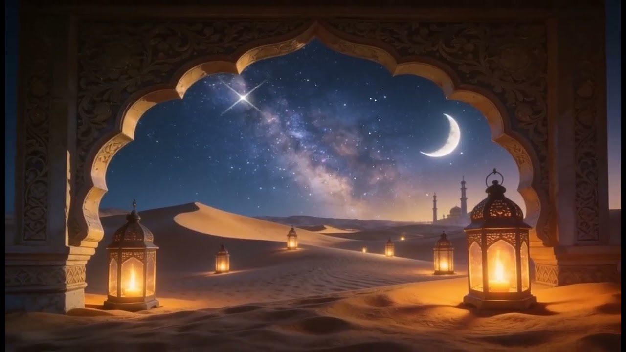 Frame TV Art 4K | Ramadan Ambience, Gold Vintage Frames & Cozy Islamic Glow