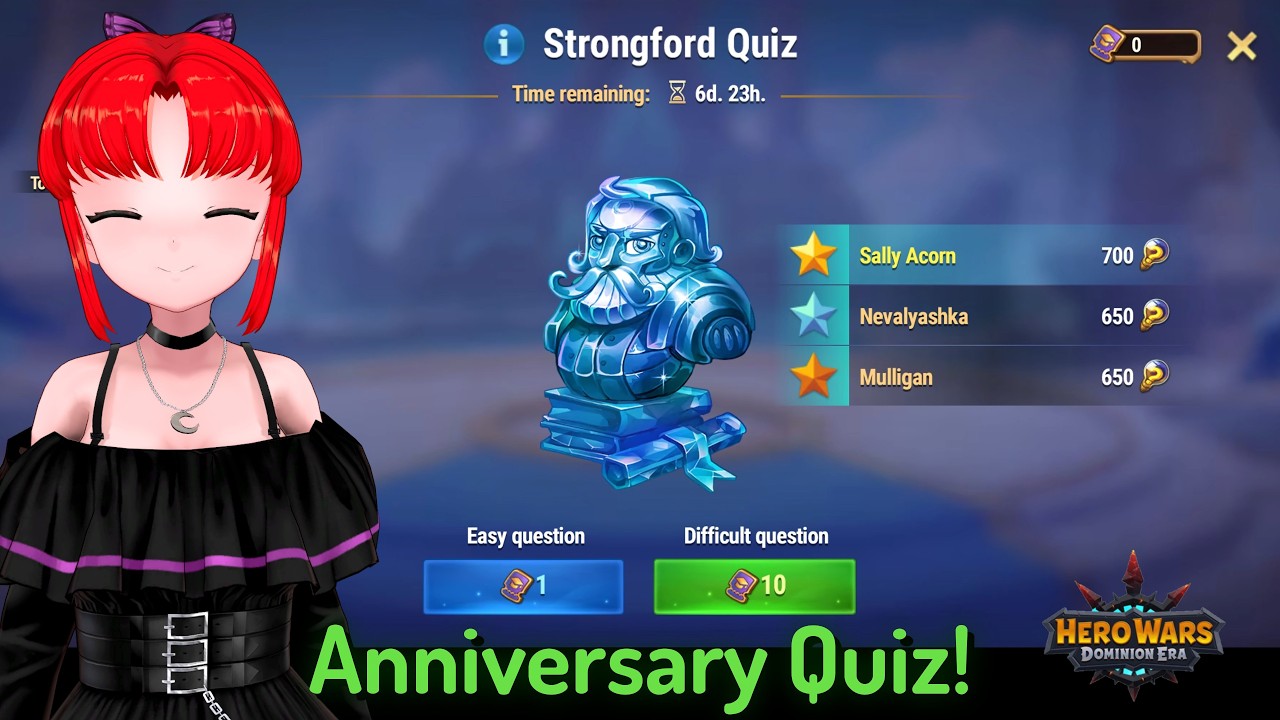 Chronicles of Dominion, the Anniversary Strongford Quiz &mdash; Hero Wars: Dominion Era