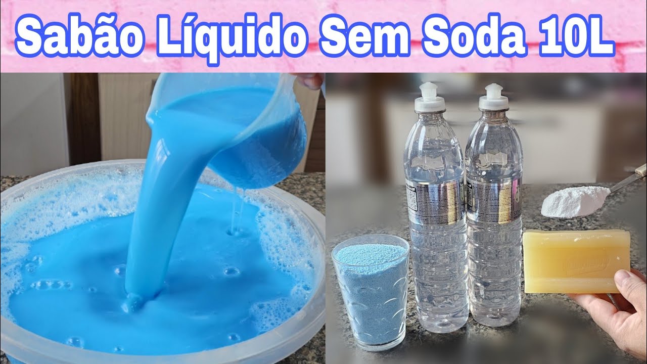 COMO FAZER SABÃO LÍQUIDO SEM SODA ☆ MEXEU FICA PRONTO NA HORA! RENDEU 10L #sabãolíquidocaseiro