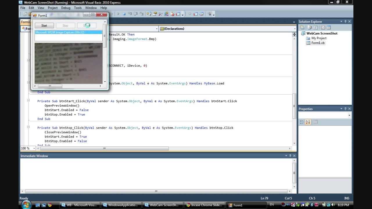 How to Make a WebCam Picture Tool in Visual Basic 2008/2010