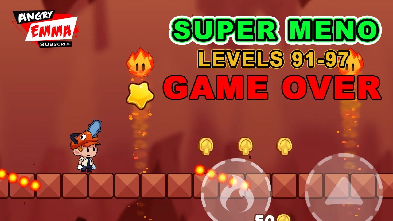 Super Meno GAME OVER - Levels 91-97 (Android Gameplay)