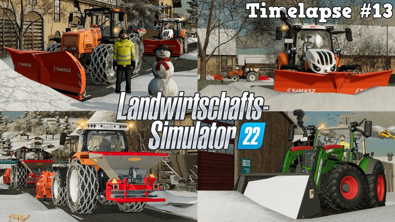 Ein HEFTIGER erster SCHNEEFALL? 😱❄️☃️ WINTERDIENST mit @TheCamPeRYT! 💪🚜💨 | [LS22] - Timelapse #13