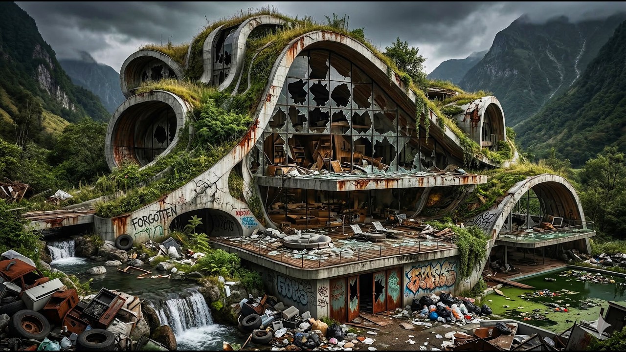 ASMR Restoration 100 Year Old Abandoned Futuristic Mountain Mansion Full Transformation and Rebuild