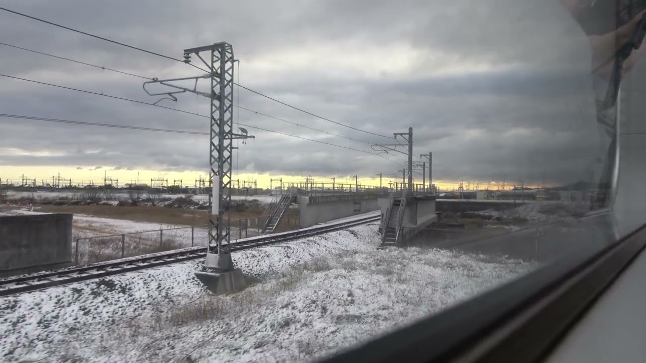 (4K)雪の中川デルタ線通過 Passing through the snowy Nakagawa Delta 穿越白雪皚皚的中川三角洲