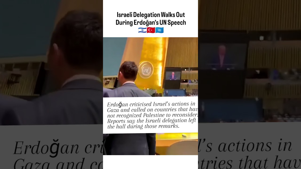 Israeli Delegation Walks Out During Erdoğan&rsquo;s UN Speech #geopolitics