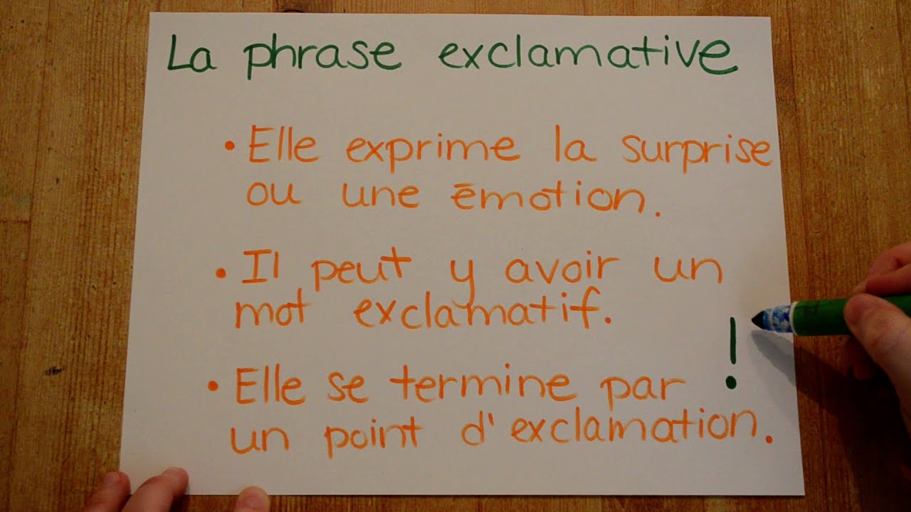 Français-la phrase exclamative