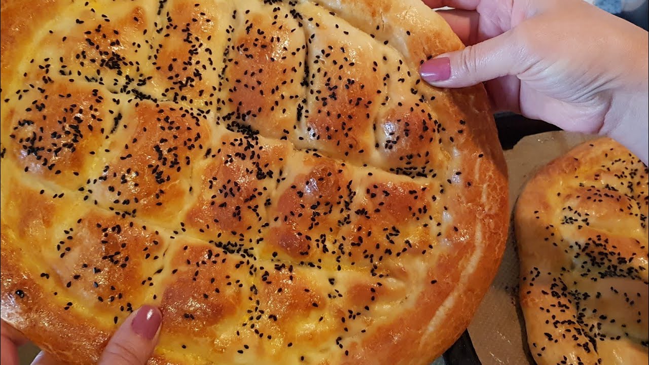 طريقة عمل خبز القزحة أو حبة البركة  للإفطار او السحور