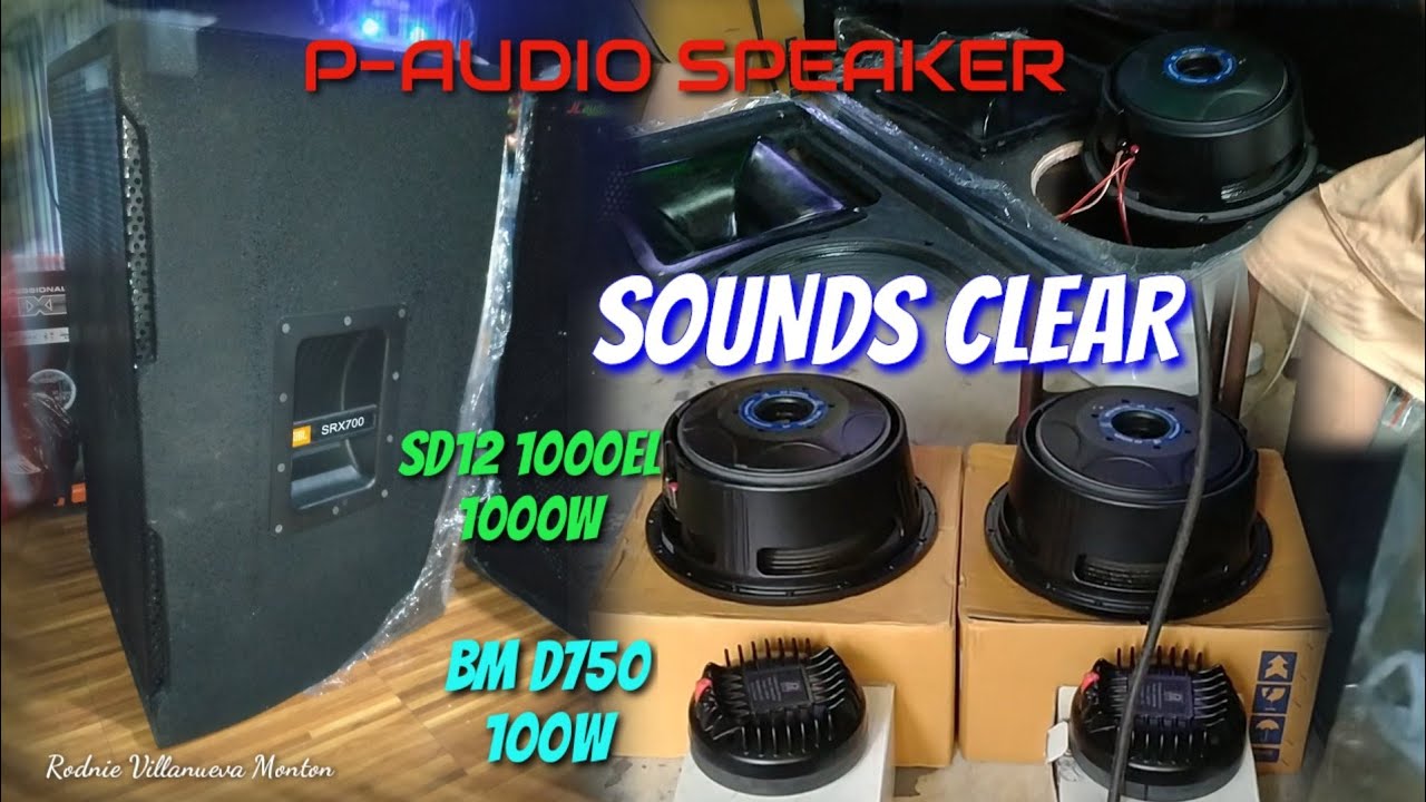SOUNDS CLEAR TALAGA PAG P-AUDIO SPEAKER AND TWEETER,SD12 1000EL 1000W AES,BM D750 100W.