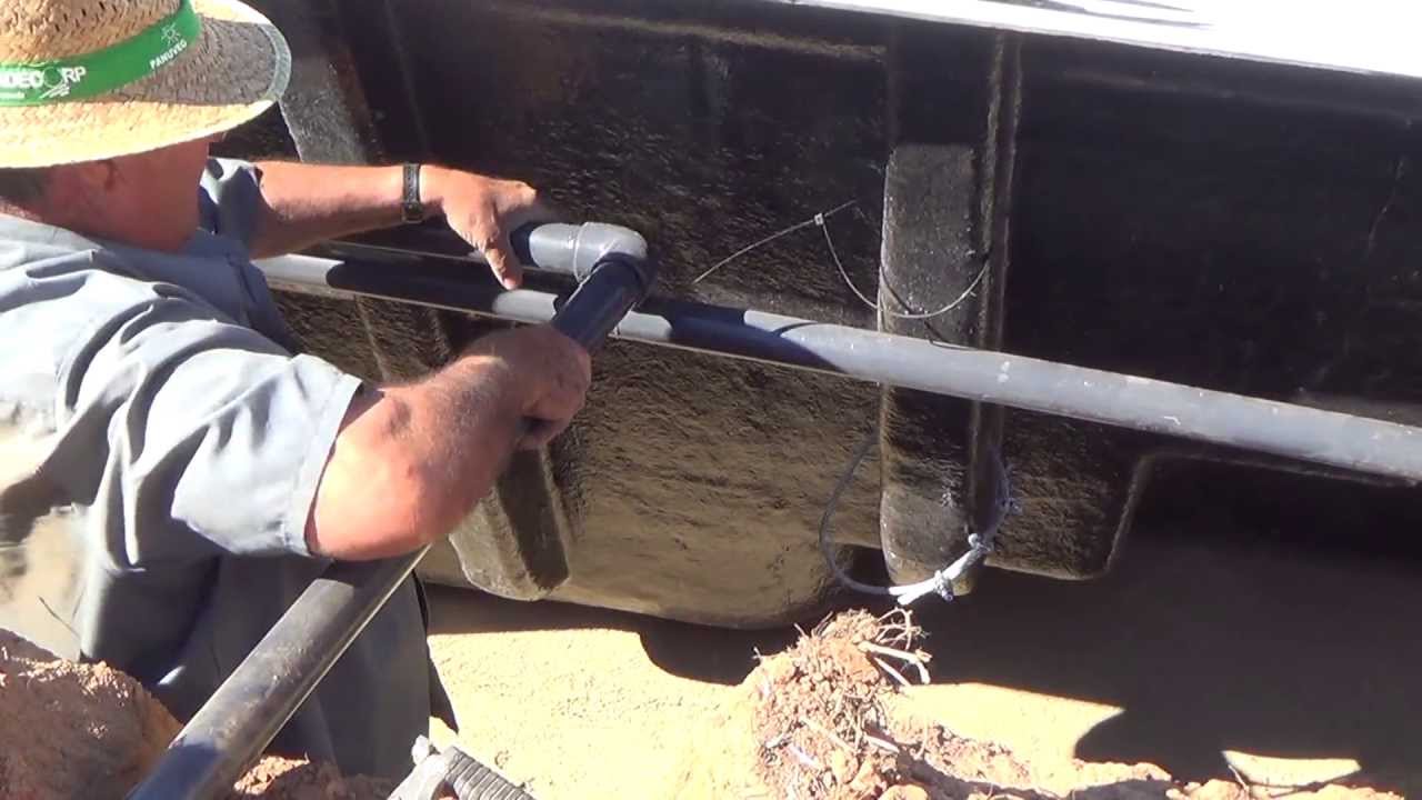 Instalando tubos de aspiración, expulsión de Piscina Parte 1/2
