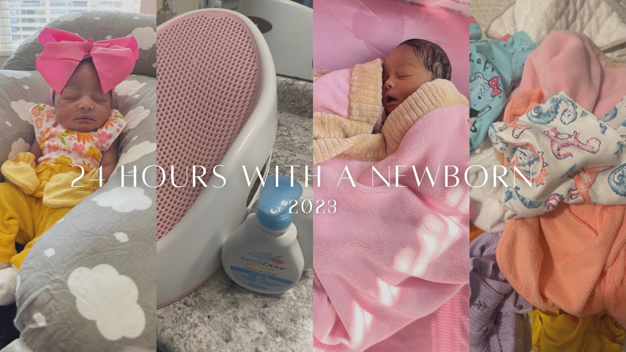 Realistic 24 Hours With A Newborn | First Day Home From The Hospital!