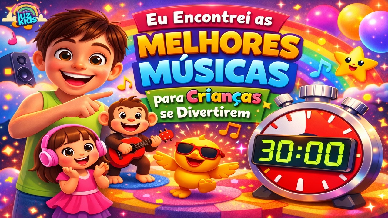 Eu Encontrei as MELHORES Músicas para Crianças se Divertirem por 30 Minutos!