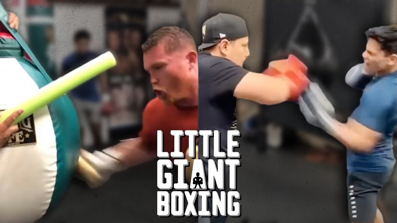 SCARY! CANELO & RYAN GARCIA SHOW INSANE POWER & SPEED DESTROYING THE HEAVY BAG & MITTS WITH EDDY