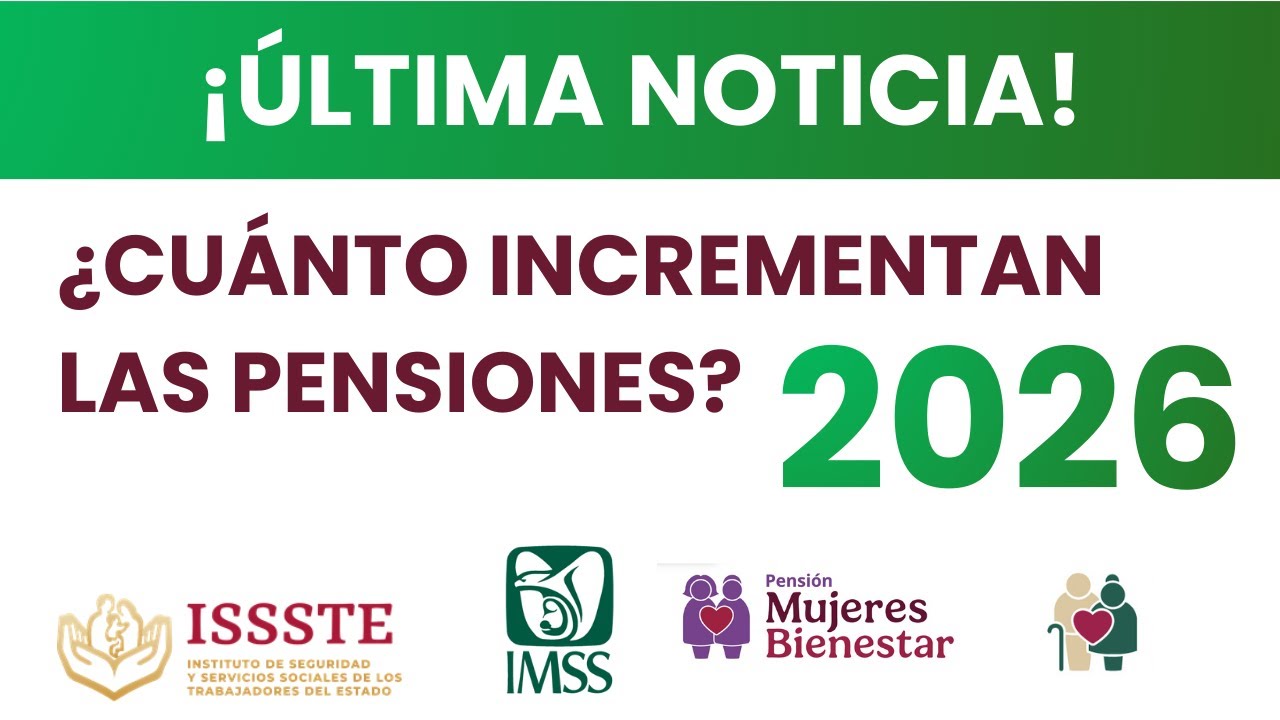 Inflaci&oacute;n 3.8%: As&iacute; Subir&aacute;n TODAS las Pensiones en 2026 (IMSS, ISSSTE, Bienestar)