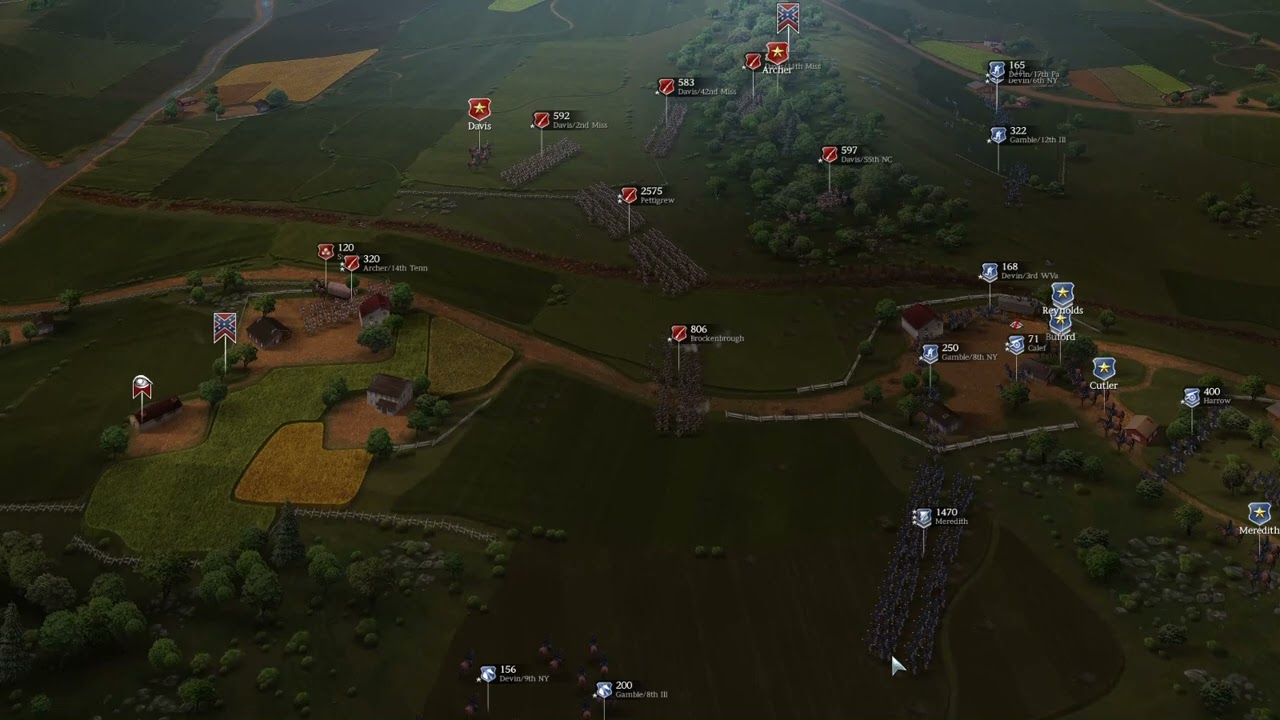 Ultimate General Civil War Historical Battles Union Army Battle of Gettysburg Day 1