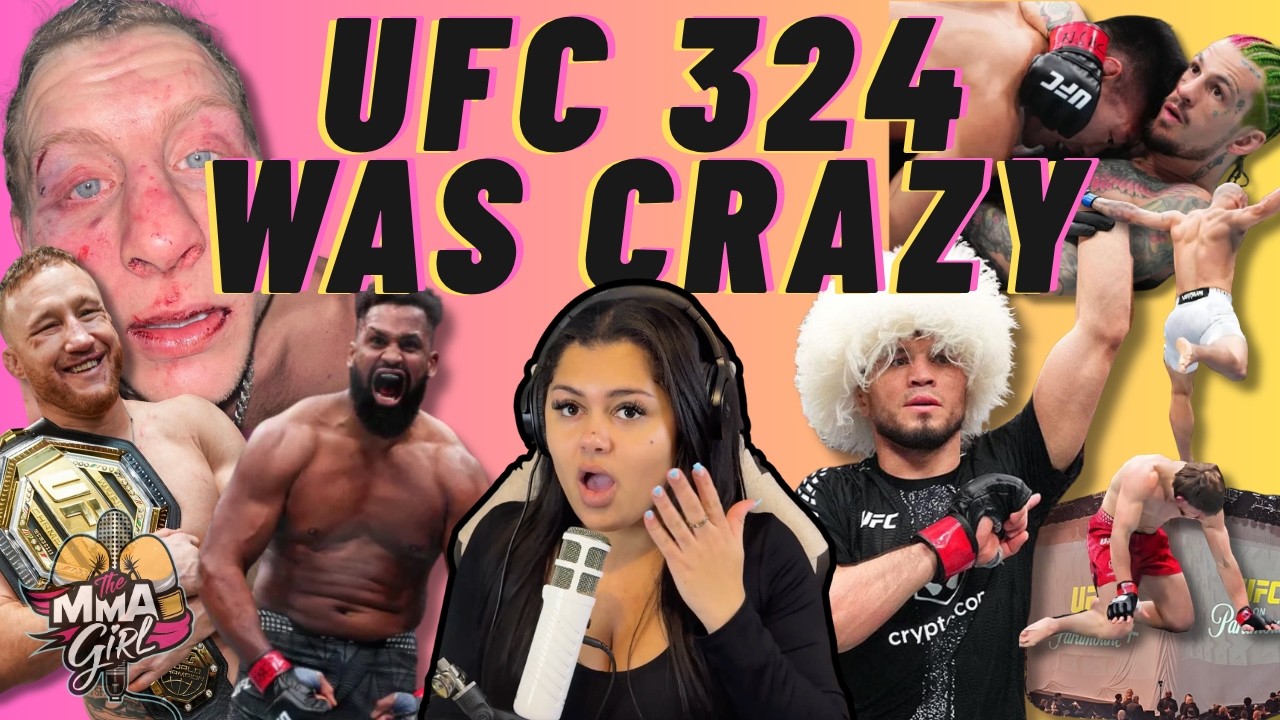 UFC 324 REACTION 🔥 Gaethje SHOCKS the World, Controversy & Chaos | The MMA Girl