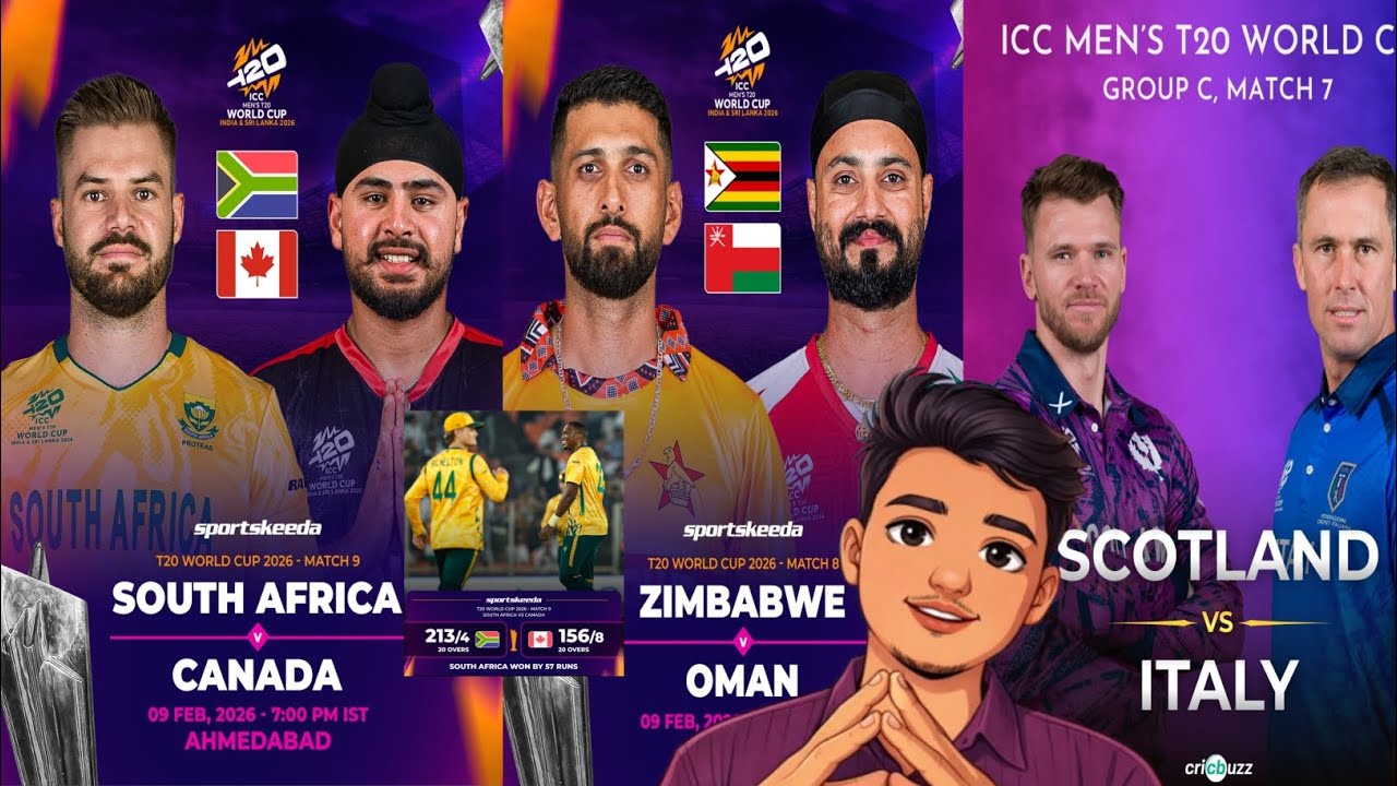 T20 World Cup day 3 thriller🏏🔥,#SavsCanada,#ZimvsOman,#ScovsItaly...