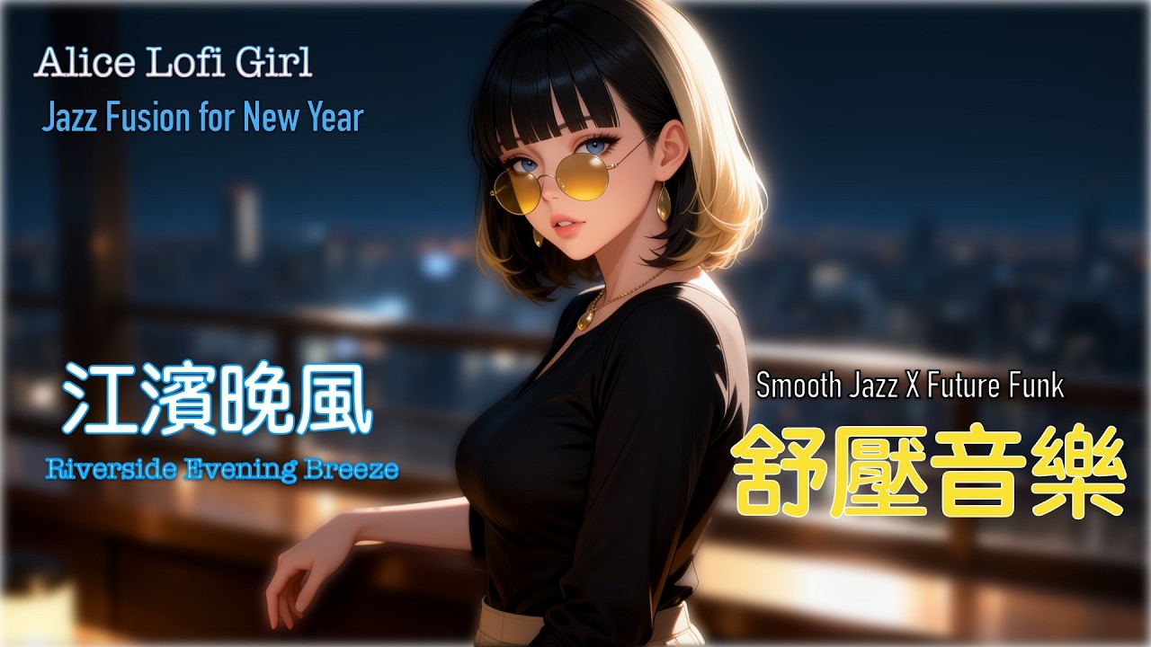 江濱晚風 - 冬夜城市濱江步道輕柔爵士 | 晚風攜著舒緩旋律，伴你漫步在燈光點綴的江邊，卸下一周忙碌疲憊，驅散負能量～ |  Alice Lofi Girl