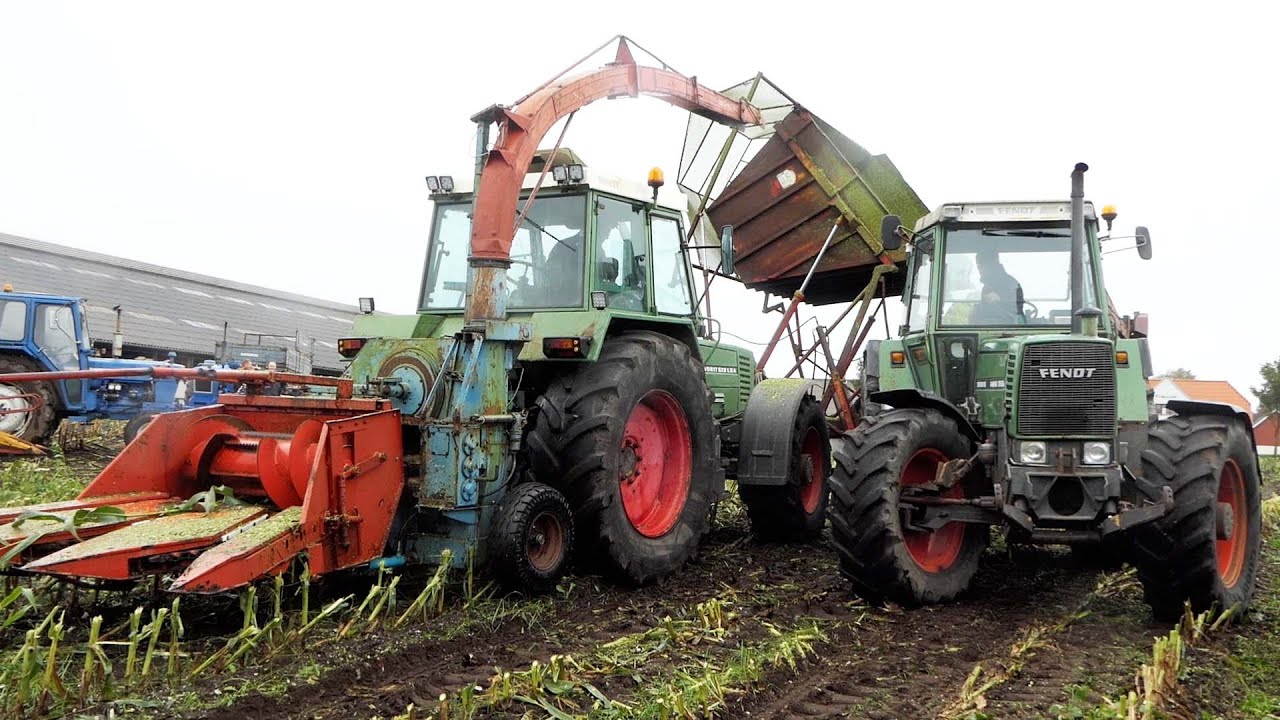 VINTAGE CORN SILAGE DAY - Lots of Great Tractors in The Field