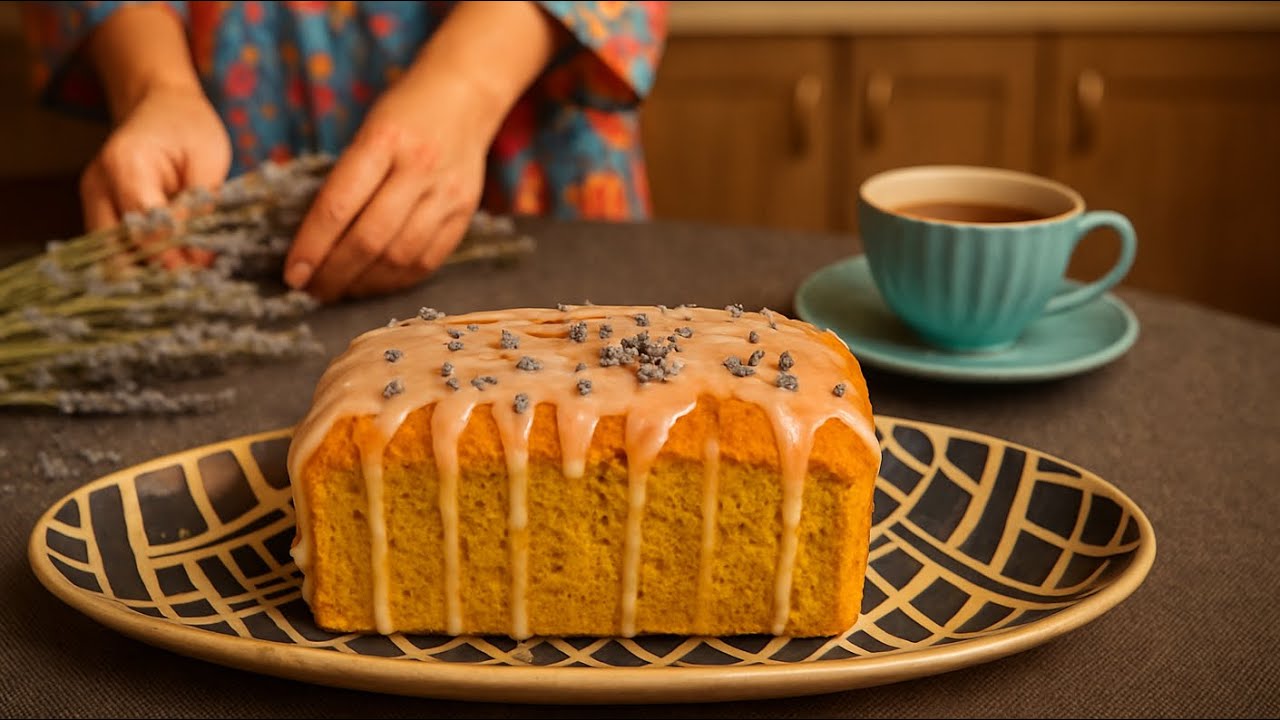 “Soft & Fragrant Lavender Cake | A Calm & Elegant Dessert You’ll Love!” 💜🍰